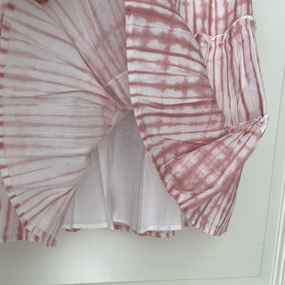 Gap Kids Tiered Mini Skirt rose pink & off-white size 12  NWT